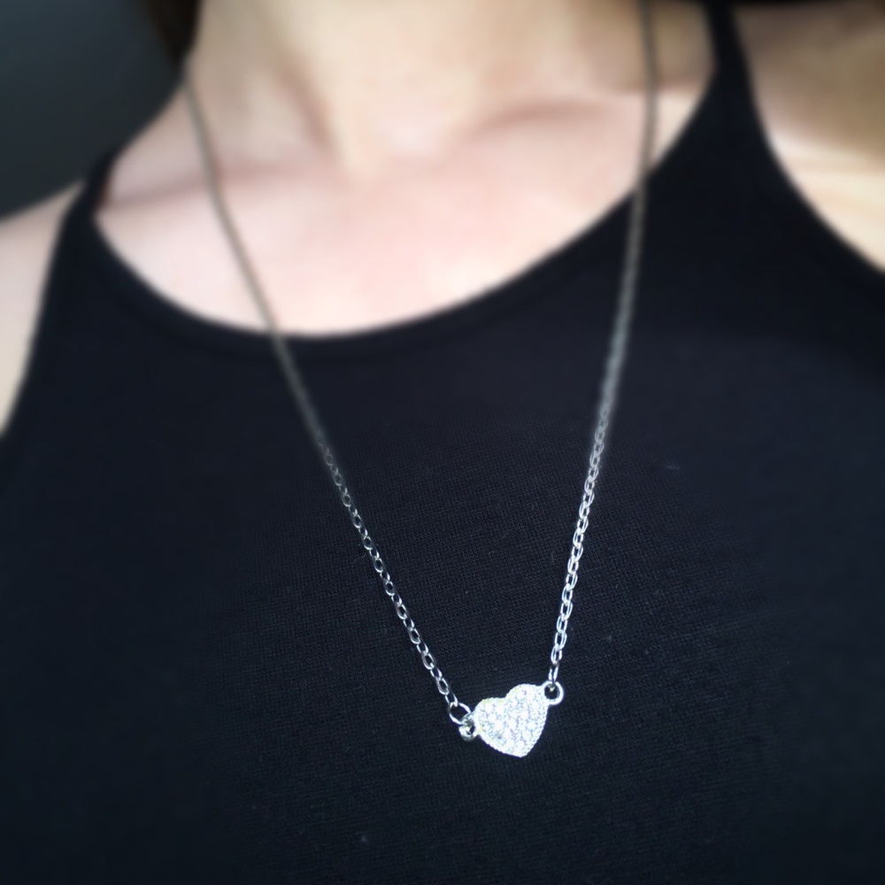 Silver heart necklace